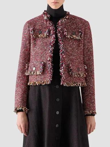 Akris punto Women's Tweed Short Jacket | Thumbnail 4 Akris punto Women's Tweed Short Jacket | Thumbnail 4