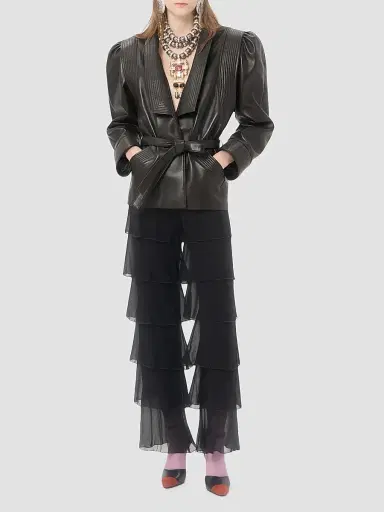 Valentino Garavani Women's Light Georgette Pants | Thumbnail 2 Valentino Garavani Women's Light Georgette Pants | Thumbnail 2