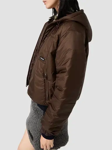 Miu Miu Women's Cropped Ripstop Down Jacket | Thumbnail 3 Miu Miu Women's Cropped Ripstop Down Jacket | Thumbnail 3