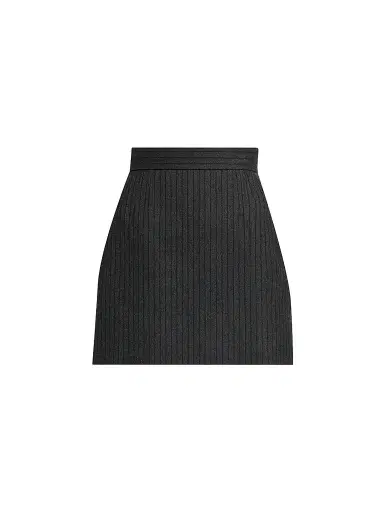 Versace Women's Pinstripe Wool Twill Mini Skirt | Thumbnail 1 Versace Women's Pinstripe Wool Twill Mini Skirt | Thumbnail 1