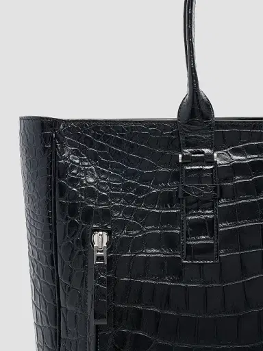 Tom Ford Men's Crocodile-Embossed Leather Tote Bag | Thumbnail 4 Tom Ford Men's Crocodile-Embossed Leather Tote Bag | Thumbnail 4