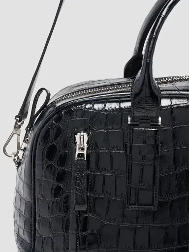 Tom Ford Men's Crocodile-Embossed Leather Top Handle Bag | Thumbnail 4 Tom Ford Men's Crocodile-Embossed Leather Top Handle Bag | Thumbnail 4