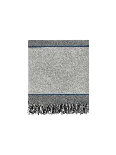 Brunello Cucinelli Silk Color Block Throw | Thumbnail 1 Brunello Cucinelli Silk Color Block Throw | Thumbnail 1