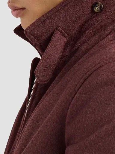 Brunello Cucinelli Men's Virgin Wool Beaver Cloth Bomber Jacket with Zipper | Thumbnail 5 Brunello Cucinelli Men's Virgin Wool Beaver Cloth Bomber Jacket with Zipper | Thumbnail 5