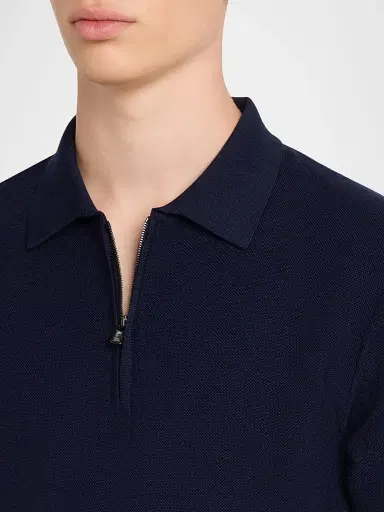 Isaia Men's Wool-Silk-Cashmere Polo Shirt | Thumbnail 5 Isaia Men's Wool-Silk-Cashmere Polo Shirt | Thumbnail 5