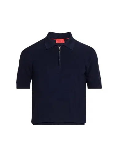 Isaia Men's Wool-Silk-Cashmere Polo Shirt | Thumbnail 1 Isaia Men's Wool-Silk-Cashmere Polo Shirt | Thumbnail 1