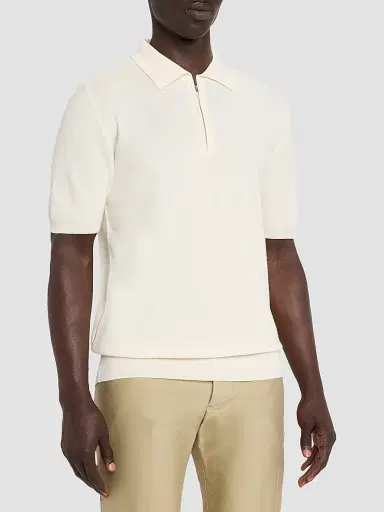 Isaia Men's Wool-Silk-Cashmere Polo Shirt | Thumbnail 3 Isaia Men's Wool-Silk-Cashmere Polo Shirt | Thumbnail 3