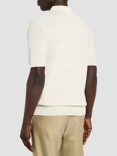 Isaia Men's Wool-Silk-Cashmere Polo Shirt | Thumbnail 4 Isaia Men's Wool-Silk-Cashmere Polo Shirt | Thumbnail 4