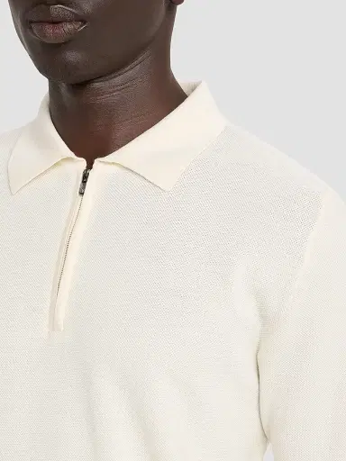 Isaia Men's Wool-Silk-Cashmere Polo Shirt | Thumbnail 5 Isaia Men's Wool-Silk-Cashmere Polo Shirt | Thumbnail 5