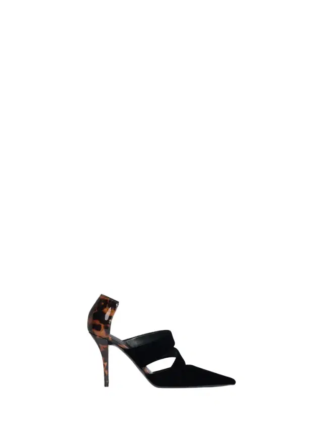 Velvet and printed patent leather pumps Velvet and printed patent leather pumps