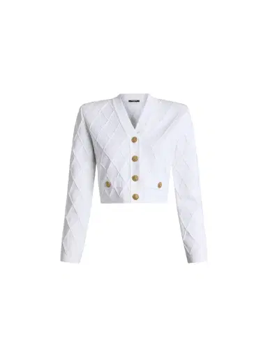 Balmain Cropped knit cardigan | Thumbnail 1 Balmain Cropped knit cardigan | Thumbnail 1