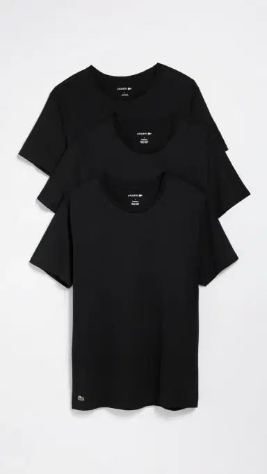 Lacoste Cotton Undershirt Crew Tee 3 Pack | Thumbnail 2 Lacoste Cotton Undershirt Crew Tee 3 Pack | Thumbnail 2