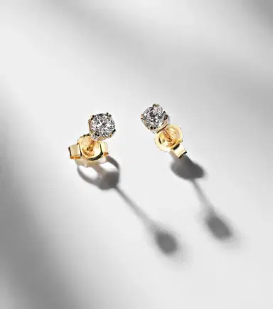 STONE AND STRAND 14kt gold earrings with diamonds | Thumbnail 3 STONE AND STRAND 14kt gold earrings with diamonds | Thumbnail 3