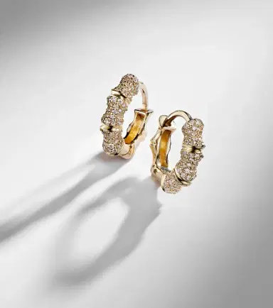 STONE AND STRAND 14kt gold earrings with diamonds | Thumbnail 5 STONE AND STRAND 14kt gold earrings with diamonds | Thumbnail 5