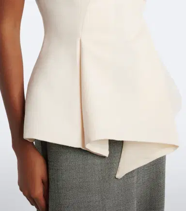 Magda Butrym Asymmetric peplum wool-blend top | Thumbnail 3 Magda Butrym Asymmetric peplum wool-blend top | Thumbnail 3