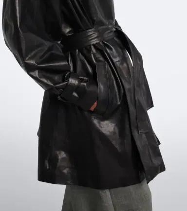 Magda Butrym Belted draped leather jacket | Thumbnail 5 Magda Butrym Belted draped leather jacket | Thumbnail 5