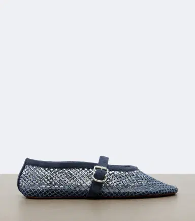Alaïa Alaïa Embellished fishnet Mary Jane flats | Thumbnail 2 Alaïa Alaïa Embellished fishnet Mary Jane flats | Thumbnail 2