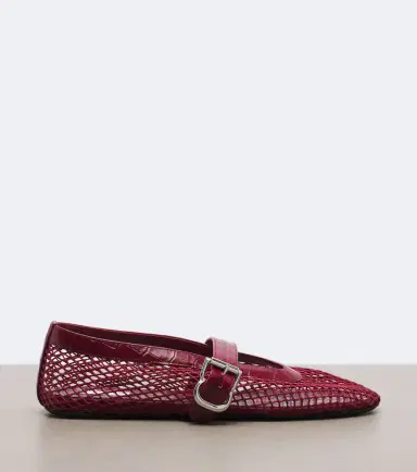 Alaïa Alaïa Croc-effect fishnet ballet flats | Thumbnail 2 Alaïa Alaïa Croc-effect fishnet ballet flats | Thumbnail 2