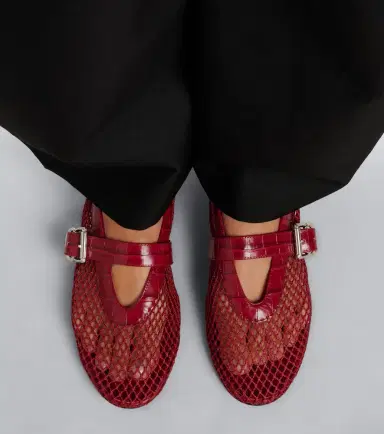 Alaïa Alaïa Croc-effect fishnet ballet flats | Thumbnail 6 Alaïa Alaïa Croc-effect fishnet ballet flats | Thumbnail 6