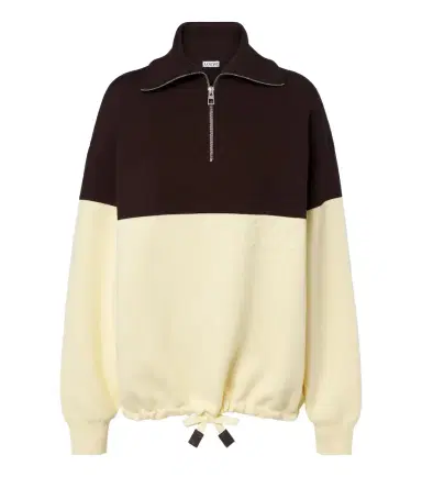 Loewe Anagram cotton-blend half-zip sweater | Thumbnail 1 Loewe Anagram cotton-blend half-zip sweater | Thumbnail 1