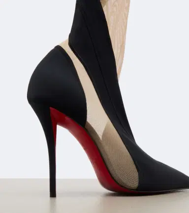 Christian Louboutin Zeetozee mesh-paneled over-the-knee boots | Thumbnail 2 Christian Louboutin Zeetozee mesh-paneled over-the-knee boots | Thumbnail 2