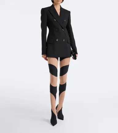 Christian Louboutin Zeetozee mesh-paneled over-the-knee boots | Thumbnail 6 Christian Louboutin Zeetozee mesh-paneled over-the-knee boots | Thumbnail 6