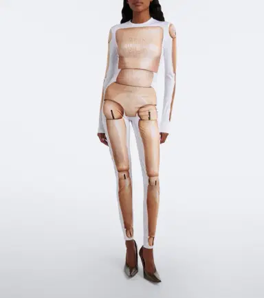 Jean Paul Gaultier Trompe l'ail jersey catsuit | Thumbnail 2 Jean Paul Gaultier Trompe l'ail jersey catsuit | Thumbnail 2