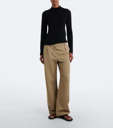 The Row Adler cotton and cashmere wide-leg pants | Thumbnail 2 The Row Adler cotton and cashmere wide-leg pants | Thumbnail 2