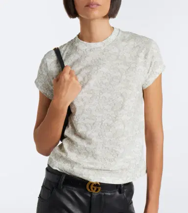 Gucci Lace printed cotton T-shirt | Thumbnail 3 Gucci Lace printed cotton T-shirt | Thumbnail 3