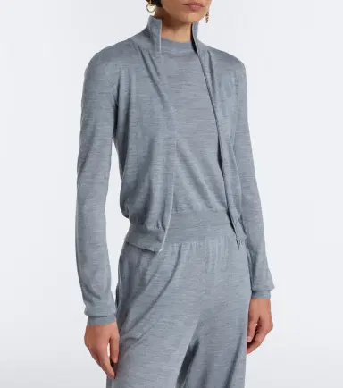 Gucci Wool and silk zip-up sweater | Thumbnail 3 Gucci Wool and silk zip-up sweater | Thumbnail 3