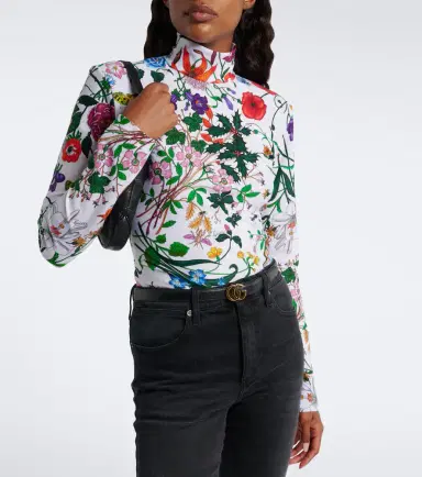 Gucci Flora printed jersey top | Thumbnail 2 Gucci Flora printed jersey top | Thumbnail 2