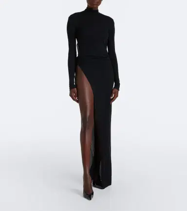 Gucci Open-back crêpe jersey maxi dress | Thumbnail 5 Gucci Open-back crêpe jersey maxi dress | Thumbnail 5
