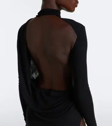 Gucci Open-back crêpe jersey maxi dress | Thumbnail 6 Gucci Open-back crêpe jersey maxi dress | Thumbnail 6