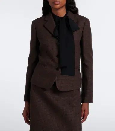 Gucci Houndstooth wool-blend blazer | Thumbnail 6 Gucci Houndstooth wool-blend blazer | Thumbnail 6