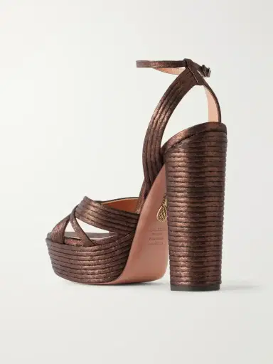 Aquazzura Sundance 140 Metallic Leather Sandals | Thumbnail 3 Aquazzura Sundance 140 Metallic Leather Sandals | Thumbnail 3