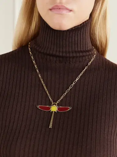 La DoubleJ Dragonfly Gold-plated Agate Necklace | Thumbnail 2 La DoubleJ Dragonfly Gold-plated Agate Necklace | Thumbnail 2