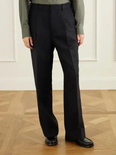 Auralee Wool And Cotton-blend Straight-leg Pants | Thumbnail 3 Auralee Wool And Cotton-blend Straight-leg Pants | Thumbnail 3