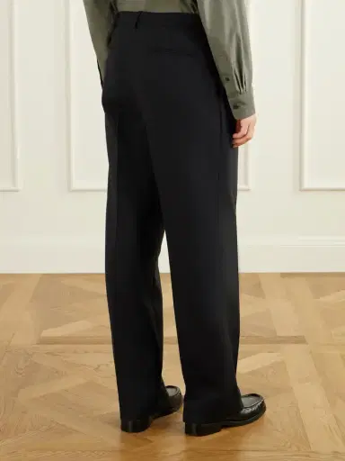 Auralee Wool And Cotton-blend Straight-leg Pants | Thumbnail 4 Auralee Wool And Cotton-blend Straight-leg Pants | Thumbnail 4