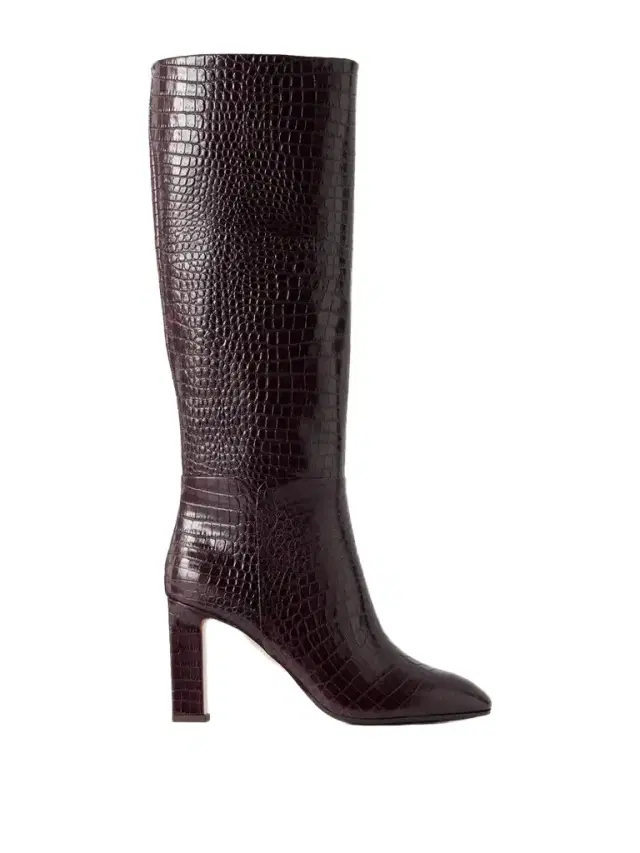 Sellier 85 Croc-effect Leather Knee Boots Sellier 85 Croc-effect Leather Knee Boots