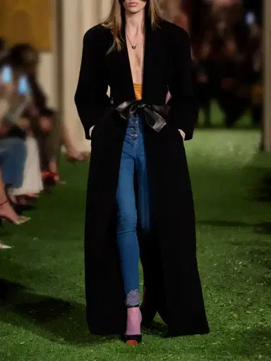 Valentino Garavani Belted Leather-trimmed Wool And Cashmere-blend Coat | Thumbnail 5 Valentino Garavani Belted Leather-trimmed Wool And Cashmere-blend Coat | Thumbnail 5