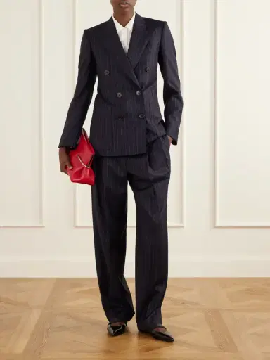 Givenchy Pinstriped Wool Tapered Pants | Thumbnail 2 Givenchy Pinstriped Wool Tapered Pants | Thumbnail 2