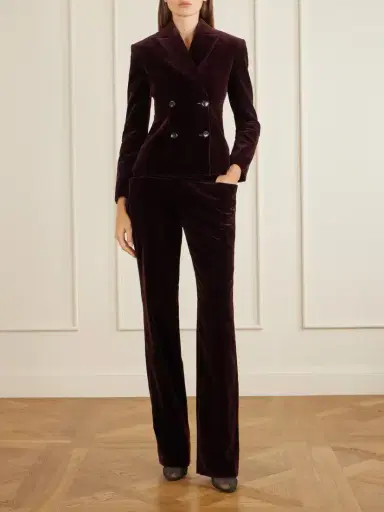 Alaïa Cotton-velour Straight-leg Pants | Thumbnail 2 Alaïa Cotton-velour Straight-leg Pants | Thumbnail 2