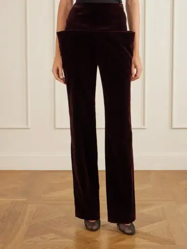 Alaïa Cotton-velour Straight-leg Pants | Thumbnail 3 Alaïa Cotton-velour Straight-leg Pants | Thumbnail 3