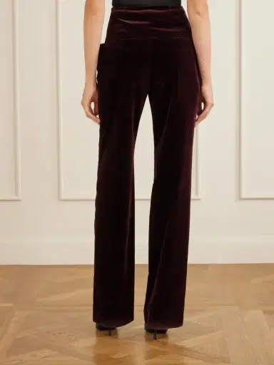 Alaïa Cotton-velour Straight-leg Pants | Thumbnail 4 Alaïa Cotton-velour Straight-leg Pants | Thumbnail 4