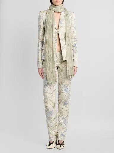 Alexander McQueen Women's Floral Jacquard Single-Breasted Jacket | Thumbnail 2 Alexander McQueen Women's Floral Jacquard Single-Breasted Jacket | Thumbnail 2