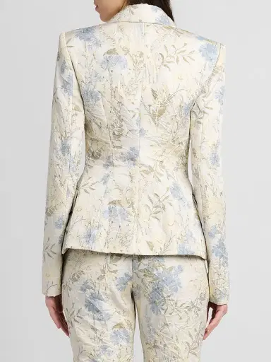 Alexander McQueen Women's Floral Jacquard Single-Breasted Jacket | Thumbnail 3 Alexander McQueen Women's Floral Jacquard Single-Breasted Jacket | Thumbnail 3