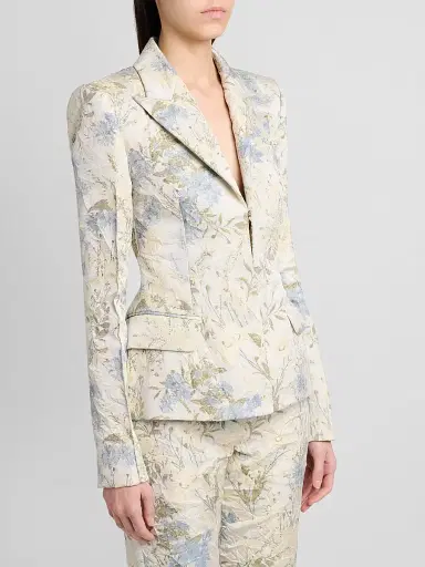 Alexander McQueen Women's Floral Jacquard Single-Breasted Jacket | Thumbnail 5 Alexander McQueen Women's Floral Jacquard Single-Breasted Jacket | Thumbnail 5