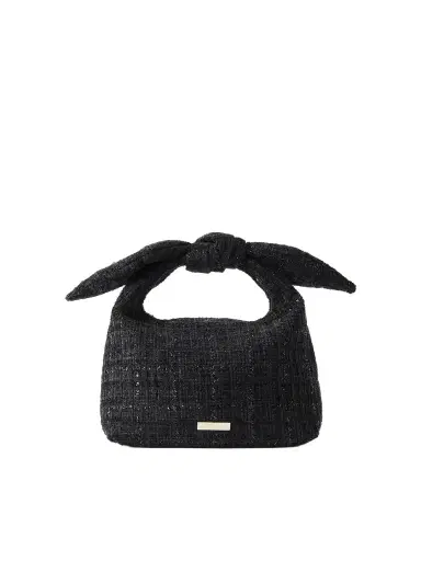 Aquazzura Bow Tie Mini Metallic Tweed Tote | Thumbnail 1 Aquazzura Bow Tie Mini Metallic Tweed Tote | Thumbnail 1