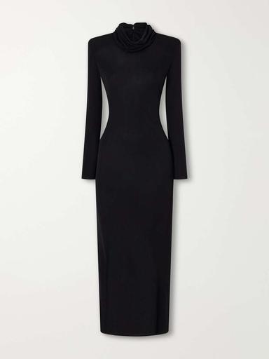 Valentino Garavani Gathered Crepe Midi Dress | Thumbnail 1 Valentino Garavani Gathered Crepe Midi Dress | Thumbnail 1