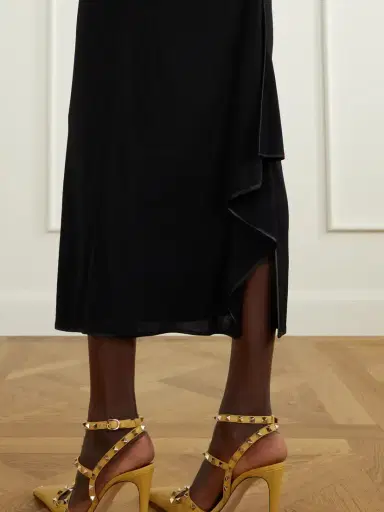 Valentino Garavani Gathered Crepe Midi Dress | Thumbnail 4 Valentino Garavani Gathered Crepe Midi Dress | Thumbnail 4